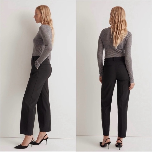 Madewell Trousers The Petite Fairbanks Pant Dress Pants Black P8 NWT New - Picture 2 of 12